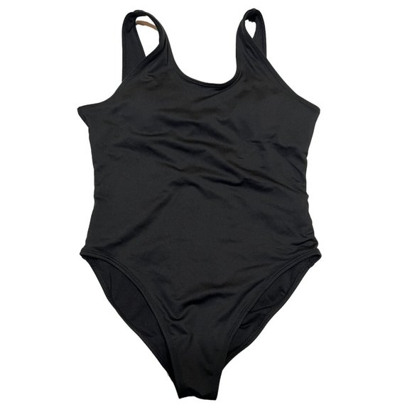 NWT Gap Teen Girls One-Piece Swimsuit Sz 14-16Black Removable Pads
